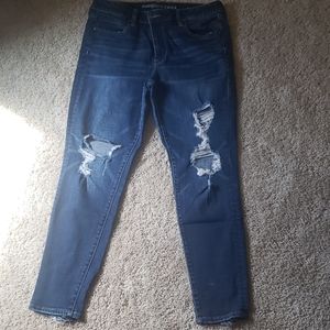 AE high rise jegging distressed